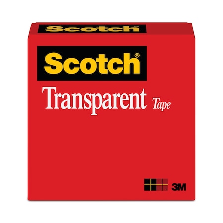SCOTCH Transparent Tape, 3" Core, 0.75" x 72 yds, Transparent 600-342592